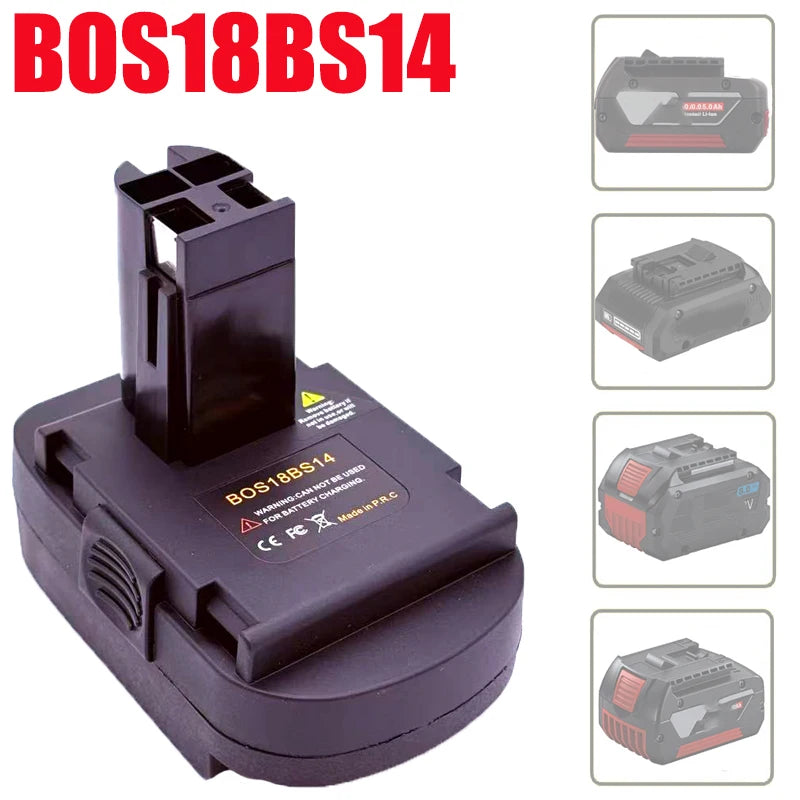 BOS18BS14 Battery Adapter for Bosch 14.4V Tools for Bosch 18V Lithium Batteries To for Bosch 14.4V Lithium Battery Power Tools