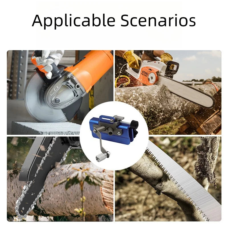 Portable Chain Saw Sharpeners Chainsaw Chain Sharpening Kit Woodworking with Grinding Stones Electric Chainsaw Grinder Tool