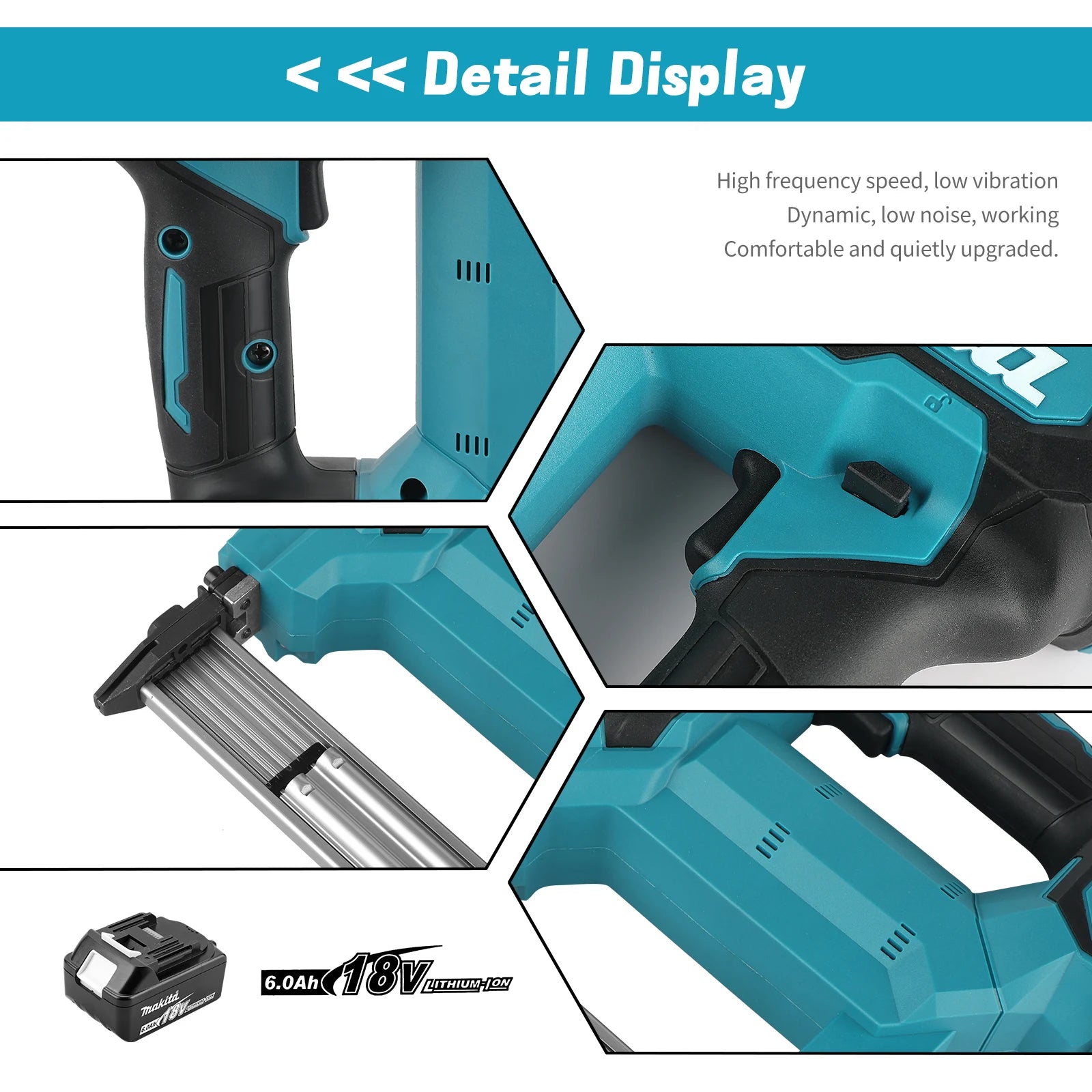 Makita's New Nail Gun F30, Brushless Power Tool, Ergonomic Grip, Electric Pneumatic Gun, Woodworking Tool (without Battery)