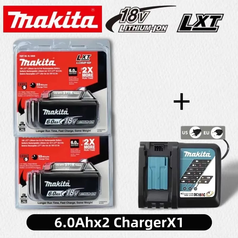 Genuine Makita 18V Battery 6ah,With Battery Indicator Rechargeable Makita Battery,BL1830 BL1840 BL1850 Power Tool Battery