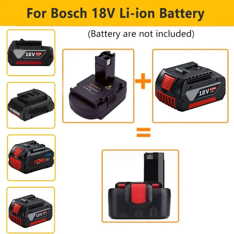BOS18BS14 Battery Adapter for Bosch 14.4V Tools for Bosch 18V Lithium Batteries To for Bosch 14.4V Lithium Battery Power Tools