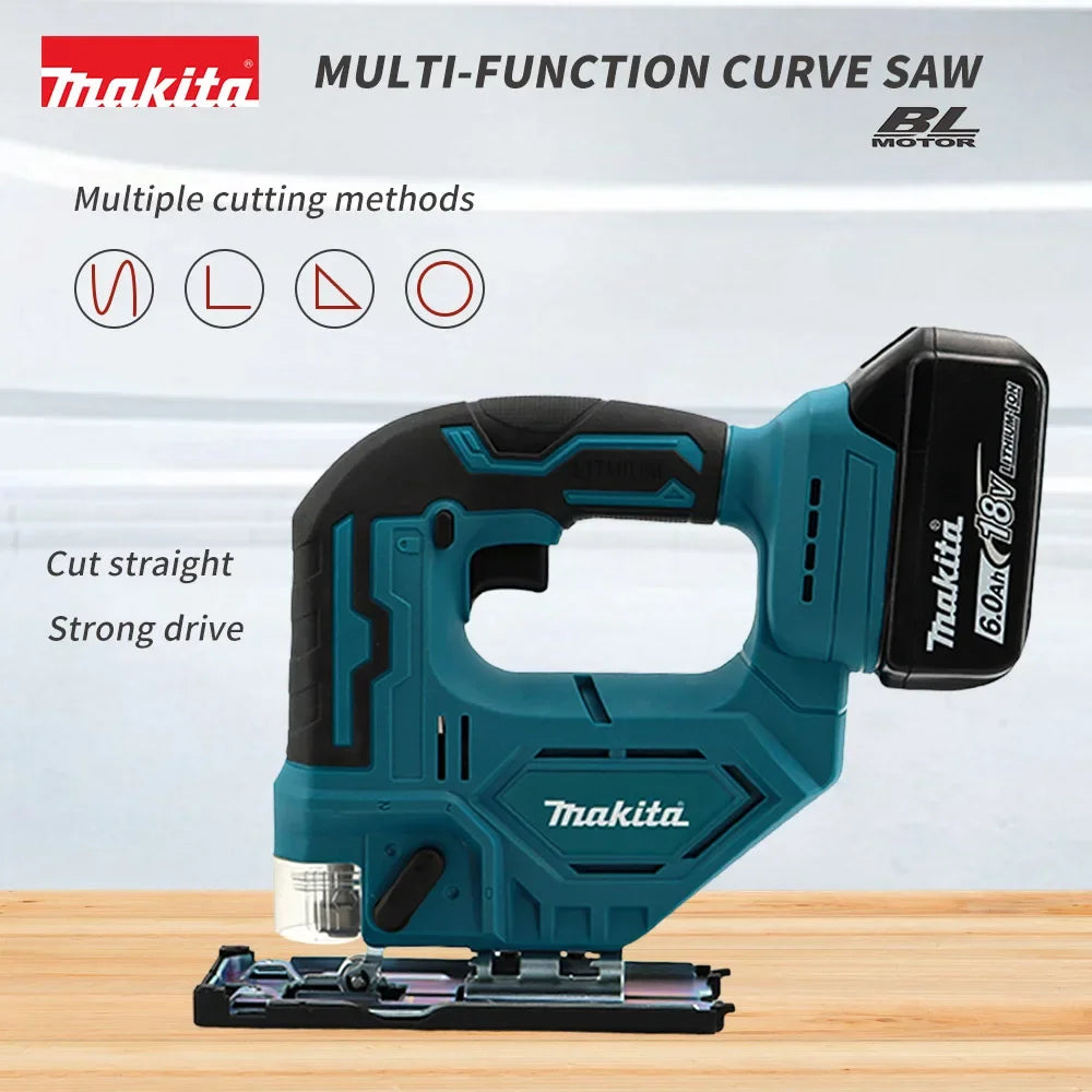 Makita Electric Jigsaw Power Tool Portable And Versatile Household Tools For Straight/Curve/Circular Cuts For Makita Batteries