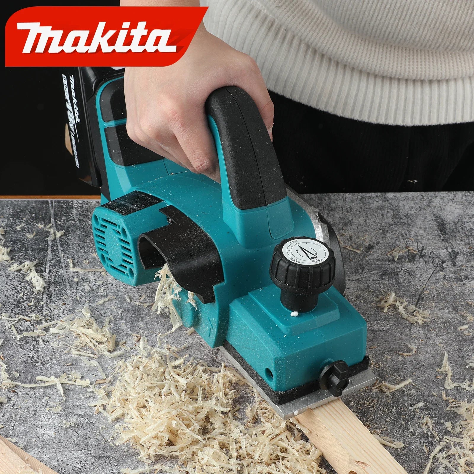Makita DKP180 Cordless Electric Planer 18V 650W 82mm Width 2.5mm Cut Depth 15000RPM with Ergonomic Handle Woodworking tools