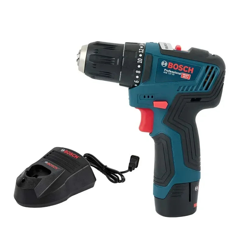 Bosch-GSB-12-V30 Professional Electric Drill, Cordless Driver, Heavy Duty, Multifunctional, Household, Screwdriver, DIY
