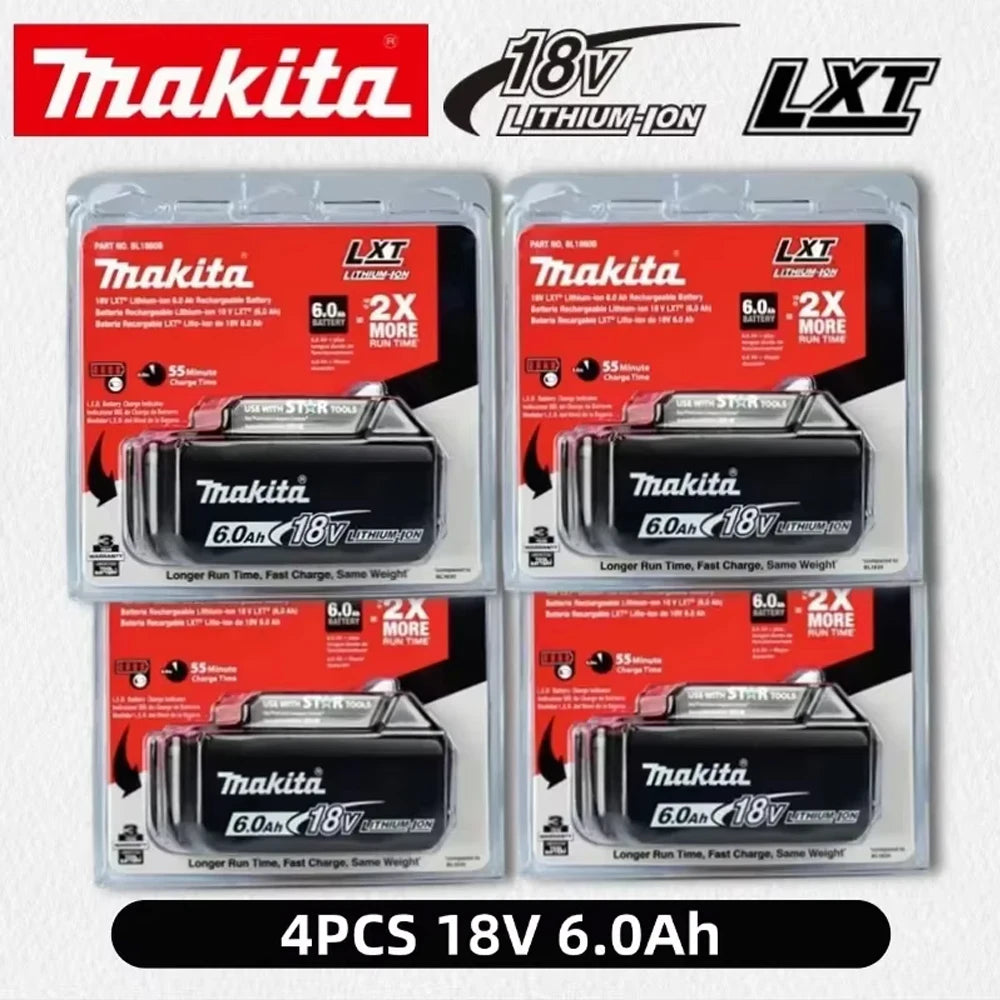 Genuine Makita 18V Battery 6ah,With Battery Indicator Rechargeable Makita Battery,BL1830 BL1840 BL1850 Power Tool Battery