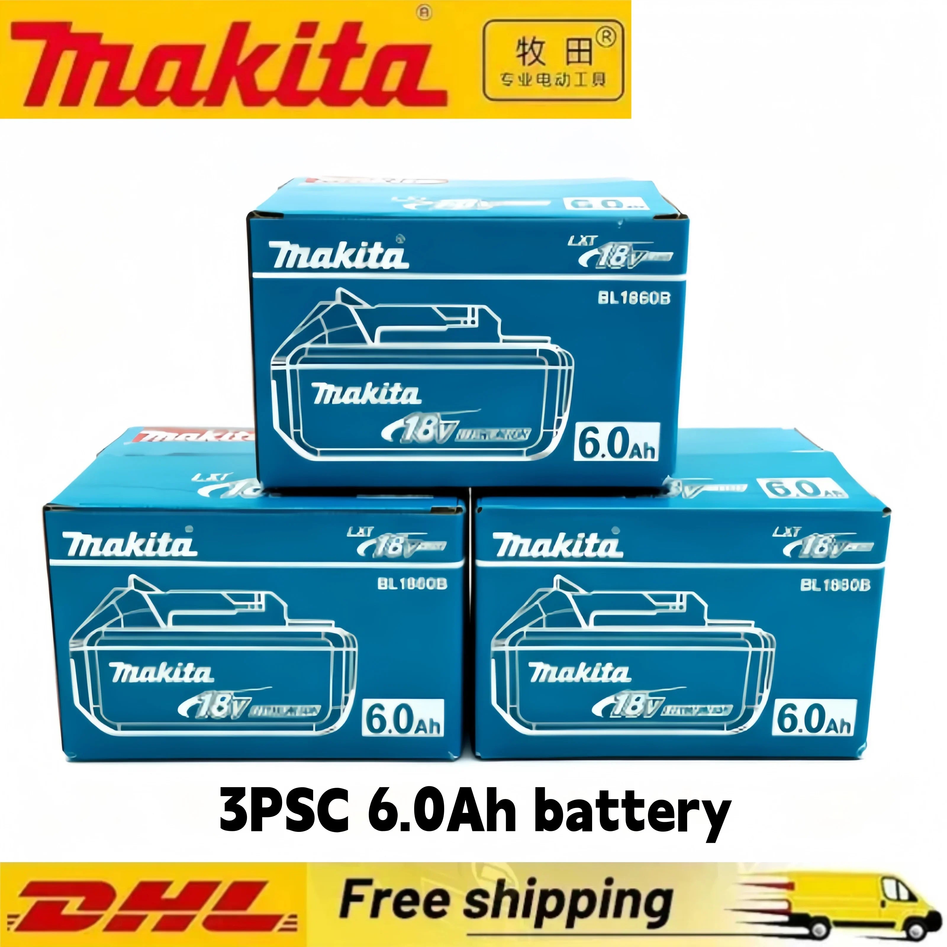 Original Makita battery 18V 9.0Ah rechargeable battery, power tool BL1830 BL1840 BL1850 BL1860B for Makita 18V battery