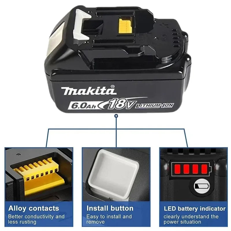 Makita Batería Original 18V 6.0Ah Recargable