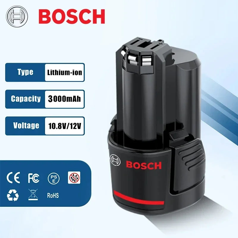 Original Bosch battery 12V battery, 2.0Ah BAT411 Lithium ion Rechargeable Battery BAT411A BAT412 BAT412A BAT413 Battery Charger