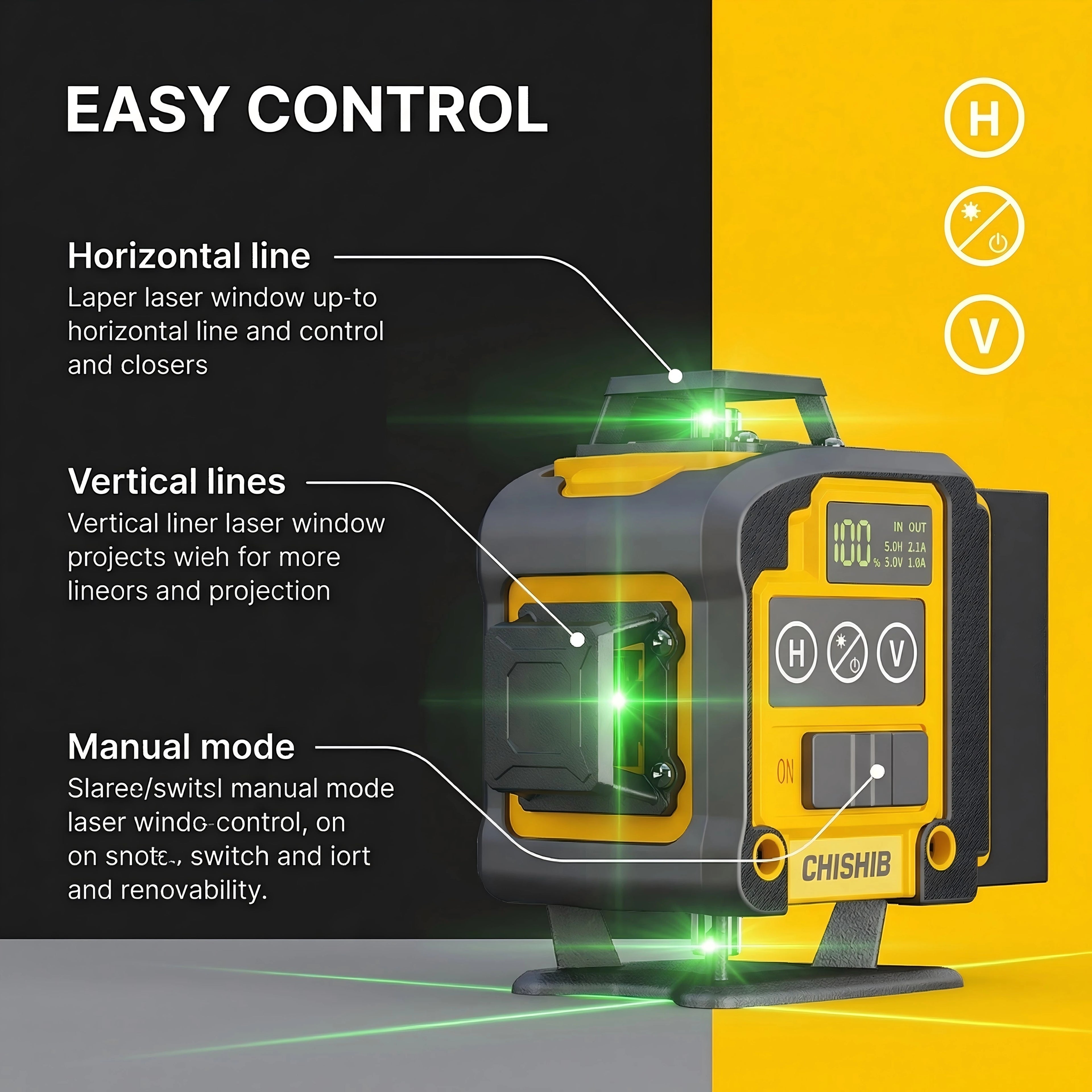4D 16 Lines Professional Laser Level with Tripod Suitcase Horizontal Vertical Green Light 360Self-leveling Nivel Laser NO battey