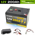200000mAh 12V LiFePO4 Lithium Battery 4000+ Deep Cycles, for UPS, Kayak Fish Finder, Solar Panel, Power Wheels Toys, Scooter