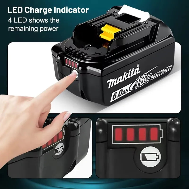 Makita Batería Original Ion Litio Recargable 18V 6000mAh