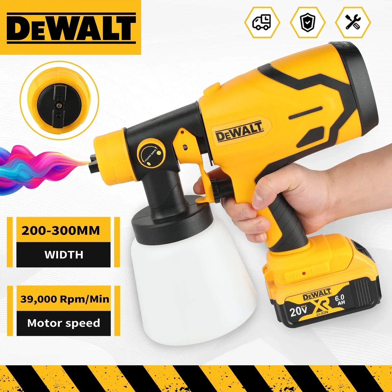 DeWalt Pistola de Pintura Eléctrica Inalámbrica 800ML 18V