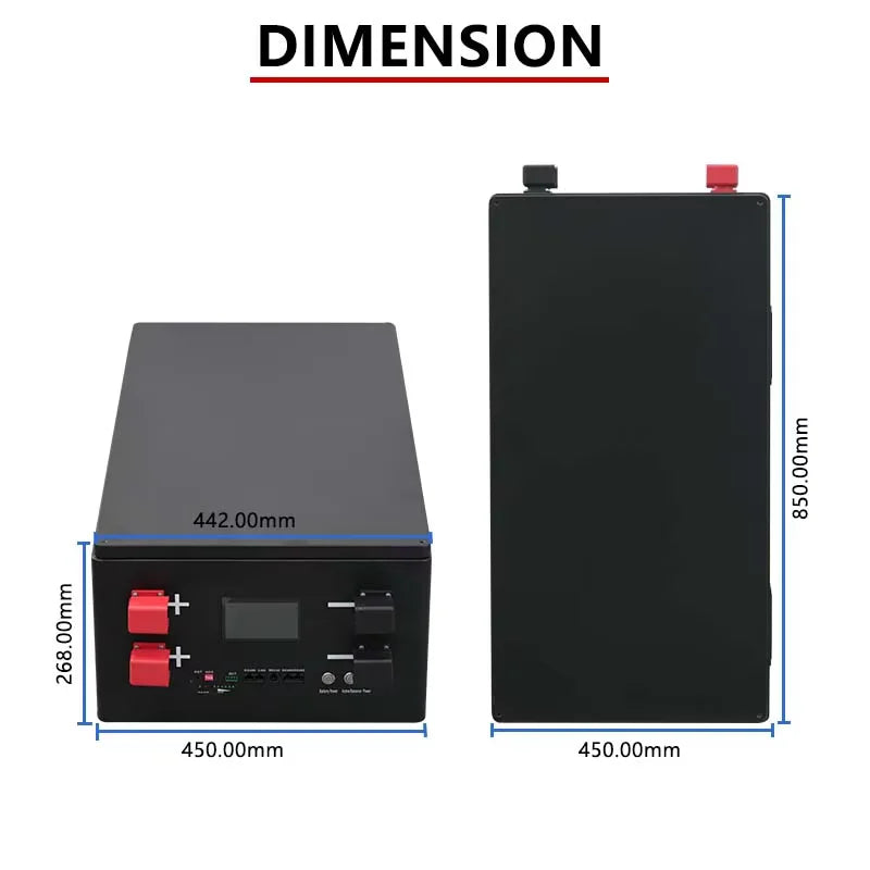 EU STOCK DIY 48V LiFePO4 Battery case JK 16S 200A Smart BMS 51,2V DIY Kits 280ah BT LCD 2A Active Balancer Case Assemble Box