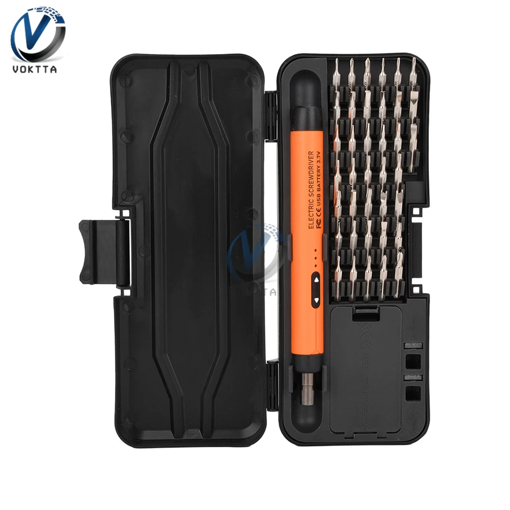 USB Electric Screwdriver Set High Torque Screwdriver Power Tool Mini Drill Bits Precision Screwdriver Head Kit Home Repair Tools