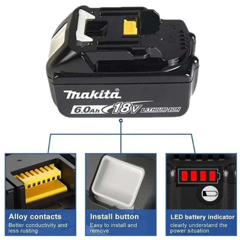 Makita Batería Original Ion Litio Recargable 18V 6000mAh