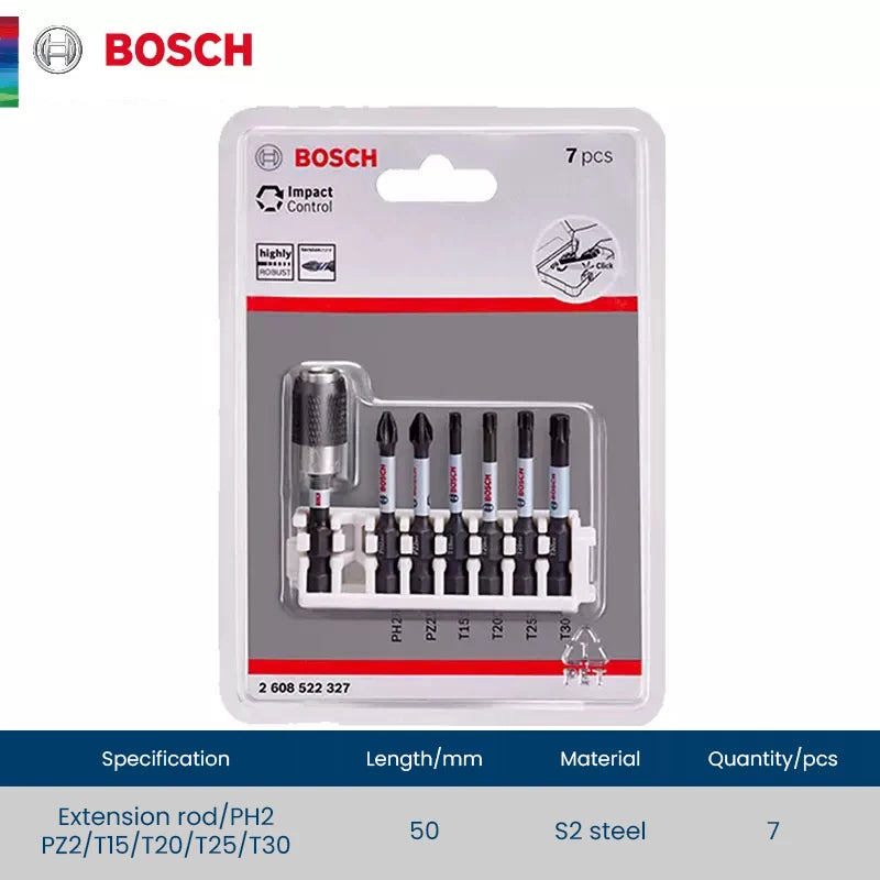 Bosch Screwdriver Bits High Hardness Impact Resistant Rotary Tool Electric Screwdriver Set Power Tool Accessories 25mm-50mm